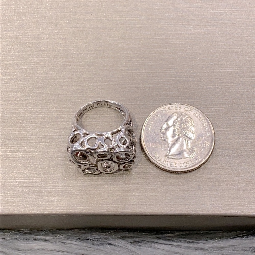 Sterling Silver Multi Circle Ring - image 5